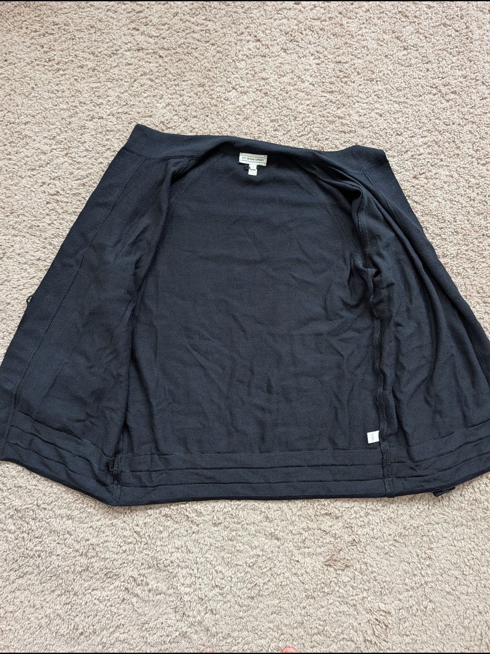 St. John's Sport Womens Black Button Front Metallic Knit Jacket Size Small - Picture 3 of 16